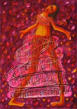 Medium: 'Chinese Ink & Gouache on Paper', Size:'76 x 56 cm'