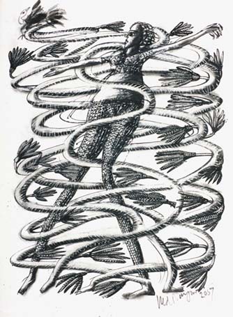 Medium: 'Chinese Ink on Paper', Size:'76 x 56 cm'