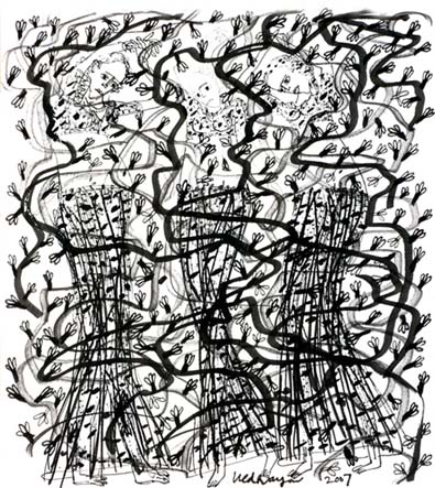Medium: 'Chinese Ink on Paper', Size:'31 x 23 cm'