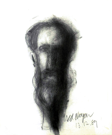 Medium: 'Conté on Paper', Size:'58 x 45 cm'