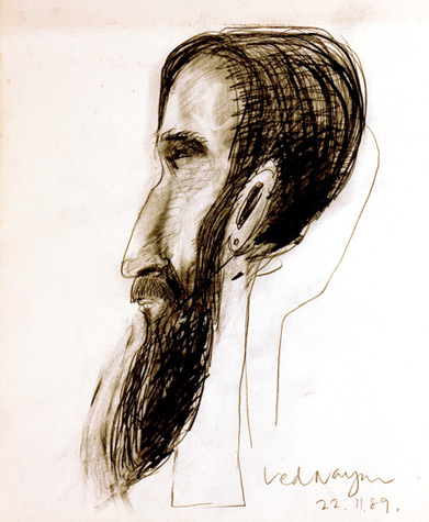 Medium: 'Conté on Paper', Size:'58 x 45 cm'