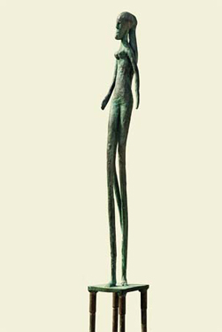 Title: 'Amidst The Planets - 2', Medium: 'Sculpture, Bronze, Acrylic & Stones', Size: '231 x 30 x 30 cm', Year: '1998'