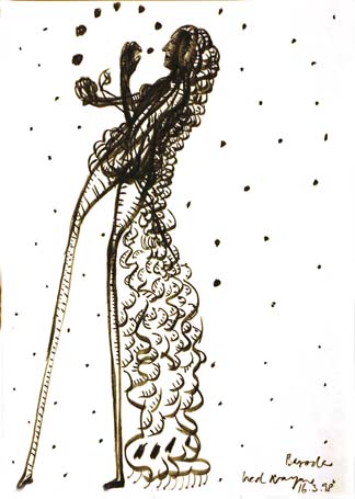 Medium: 'Chinese Ink on Paper', Size:'58 x 45 cm'