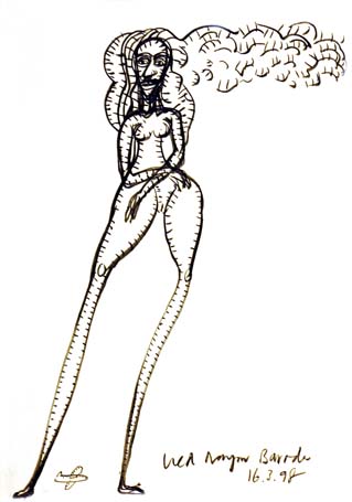 Medium: 'Chinese Ink on Paper', Size:'58 x 45 cm'