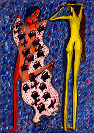 Medium: 'Acrylic on Canvas', Size:'60 x 45 cm'