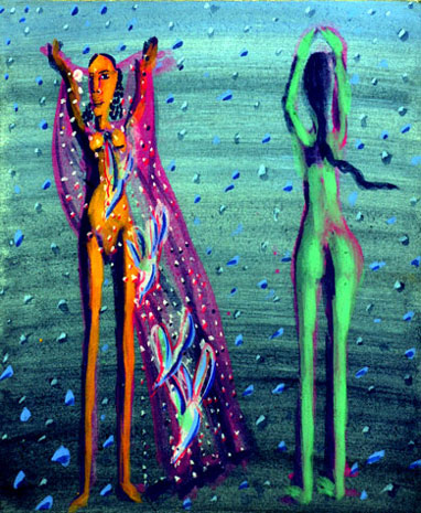 Medium: 'Gouache on paper', Size: '45 x 30 cm'