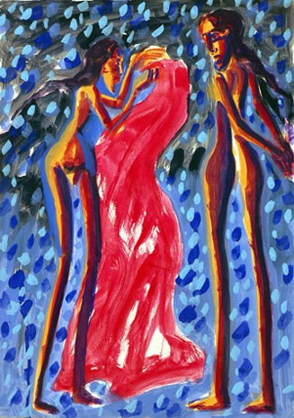 Medium: 'Gouache on Paper', Size:'45 x 30 cm'