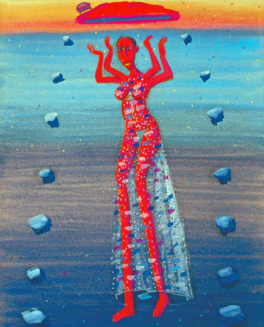 Medium: 'Gouache on Paper', Size:'45 x 30 cm'