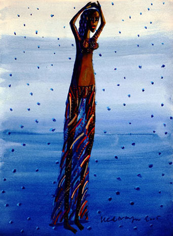 Medium: 'Gouache on Paper', Size:'45 x 30 cm'