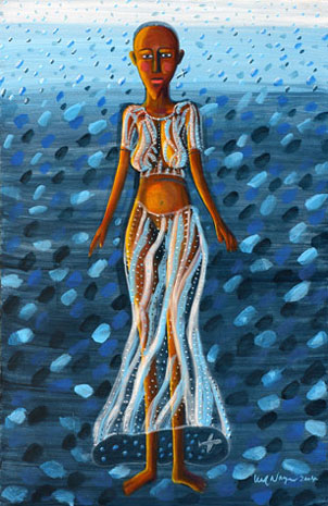 Medium: 'Acrylic on Canvas', Size:'152 x 101 cm'