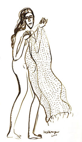 Medium: 'Chinese ink on Paper', Size:'58 x 30 cm'