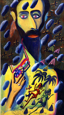 Medium: 'Gouache on Paper', Size:'58 x 30 cm'