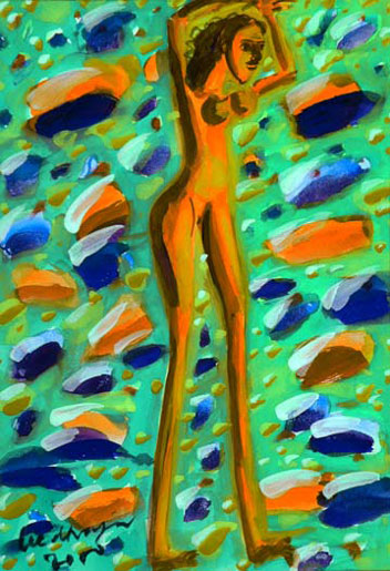 Title: 'Amidst The Planets - 63', Medium: 'Gouache on Paper', Size: '45 x 31 cm', Year: '2000'