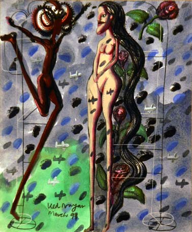 Medium: 'Gouache on Paper', Size: '31 x 23 cm'