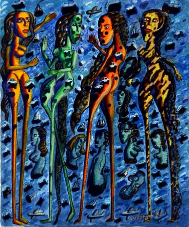 Medium: 'Gouache on Paper', Size:'45 x 31 cm'