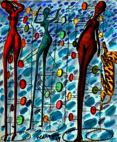 Medium: 'Gouache on Paper', Size:'45 x 31 cm'