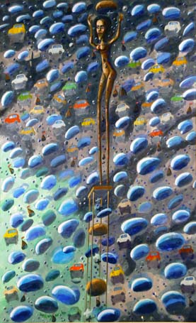 Medium: 'Gouache on Paper', Size:'162 x 101 cm'