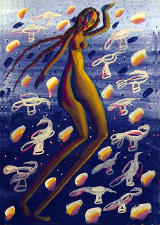 Medium: 'Gouache on Paper', Size:'45 x 31 cm'