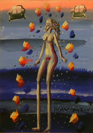 Medium: 'Gouache on Paper', Size:'45 x 31 cm'