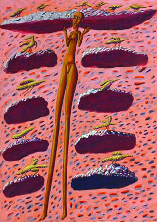 Medium: 'Gouache on Paper', Size:'45 x 31 cm'