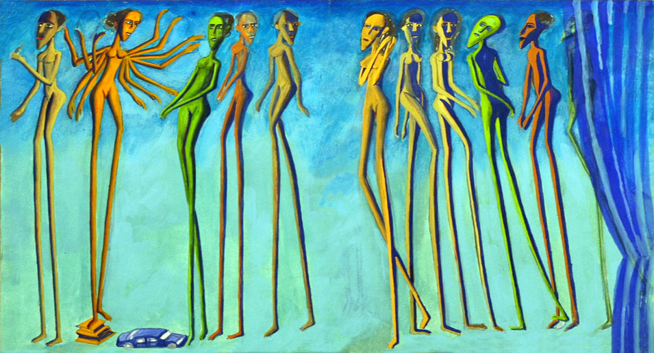 Title: 'Amidst The Planets - 62', Medium: 'Gouache on Paper', Size: '31 x 45 cm', Year: '2001'