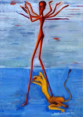 Medium: 'Gouache on Paper', Size:'46 x 33 cm'