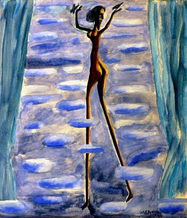 Medium: 'Gouache on Paper', Size:'56 x 46 cm'