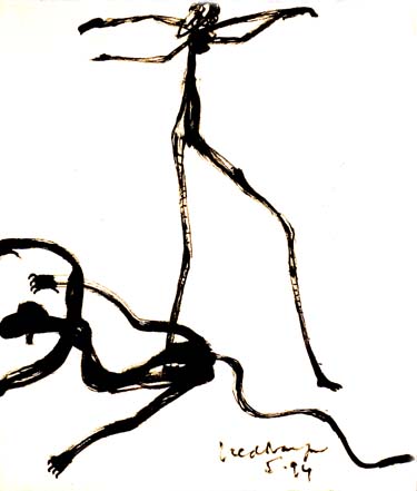 Medium: 'Ink on Paper', Size:'46 x 31 cm'