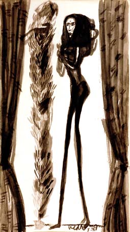 Medium: 'Ink on Paper', Size: '46 x 31 cm'