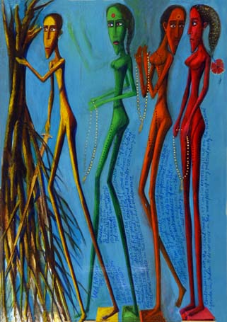 Medium: 'Gouache on Paper', Size:'46 x 33cm'