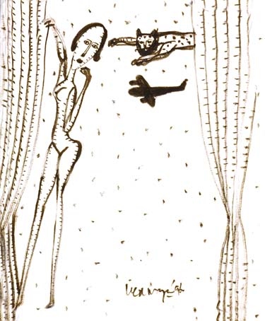 Medium: 'Ink on Paper', Size:'46 x 31 cm'