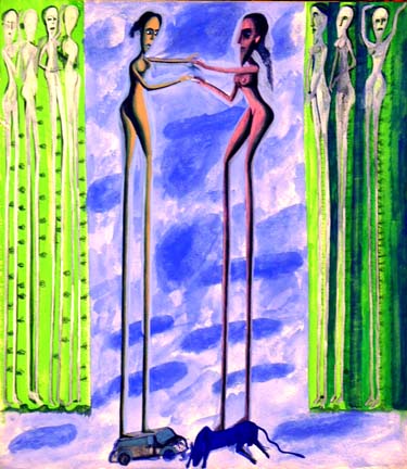 Medium: 'Gouache on Paper', Size:'56 x 46 cm'