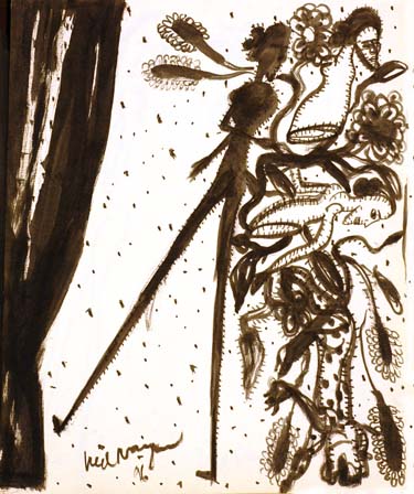 Medium: 'Ink on Paper', Size:'46 x 31 cm'