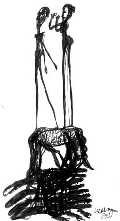 Medium: 'Ink on Paper', Size:'46 x 21 cm'